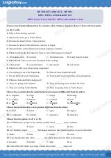 Đề thi giữa kì 2 Tiếng Anh 8 Right on! - Đề số 1